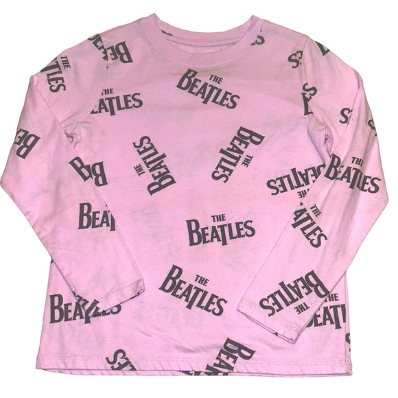 The Beatles™ pink Logo Top Short Size Youth Medium - Picture 1 of 9